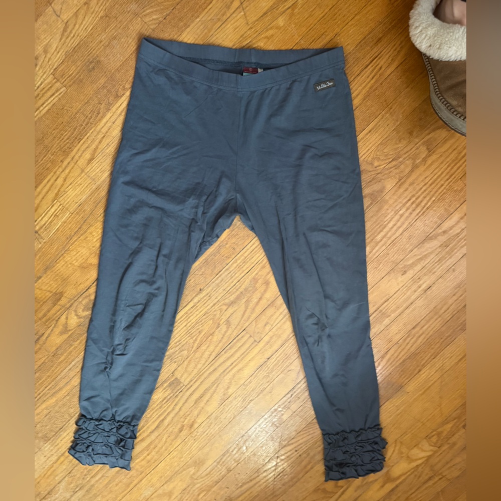 Matilda Jane Charcoal Leggings with Ruffle Detail